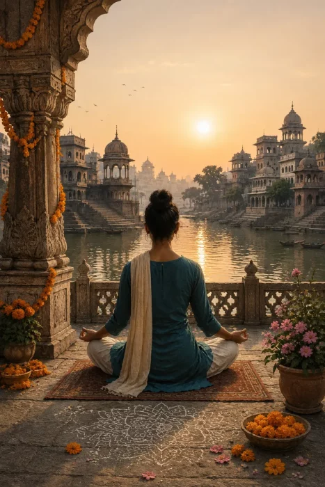 Représentation de l'Inde et du yoga